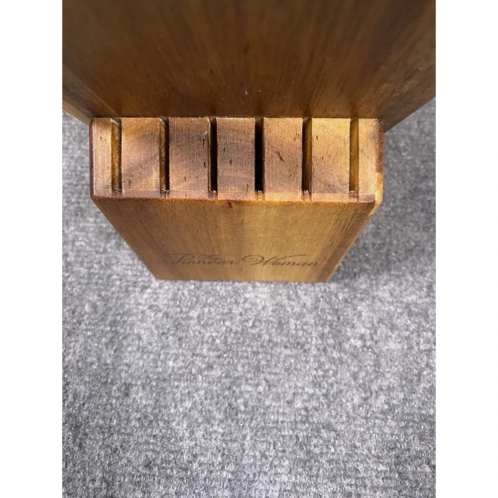 The Pioneer Woman Wooden Knife Block Holder 13 Slots